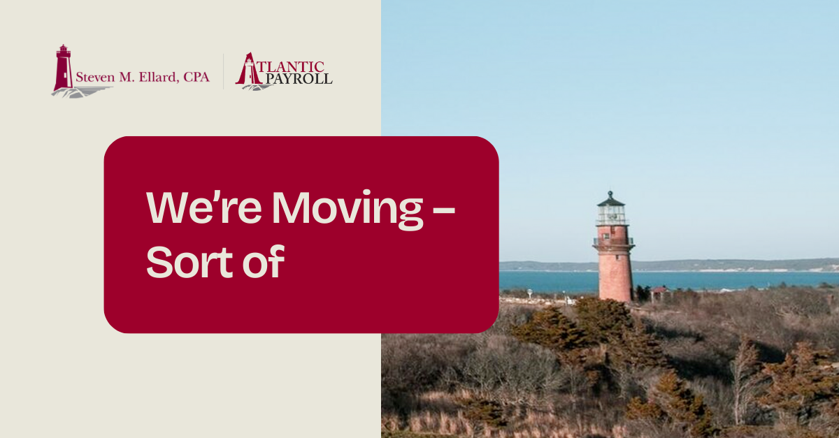 We’re Moving – Sort of